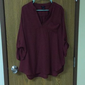 Burgundy blouse